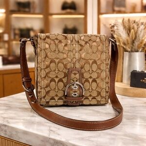 RARE COACH SOHO VINTAGE MESSENGER SHOULDER CROSSBODY BAG #10082 TAN BROWN SIGNAT
